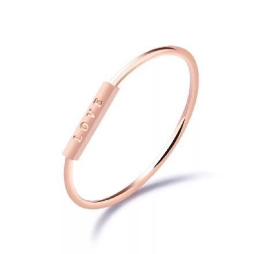 Rose gold LOVE ring - Picture 2 of 2